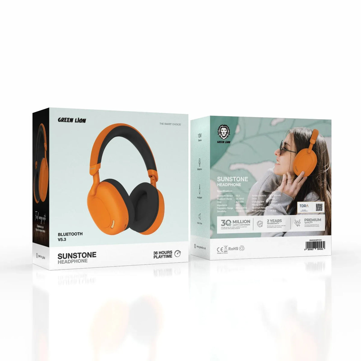 Green Lion Sunstone Wireless Headphone - Orange