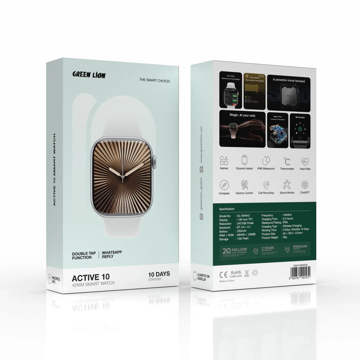 Green Lion Active 1042 mm Smart Watch - Silver – image 2