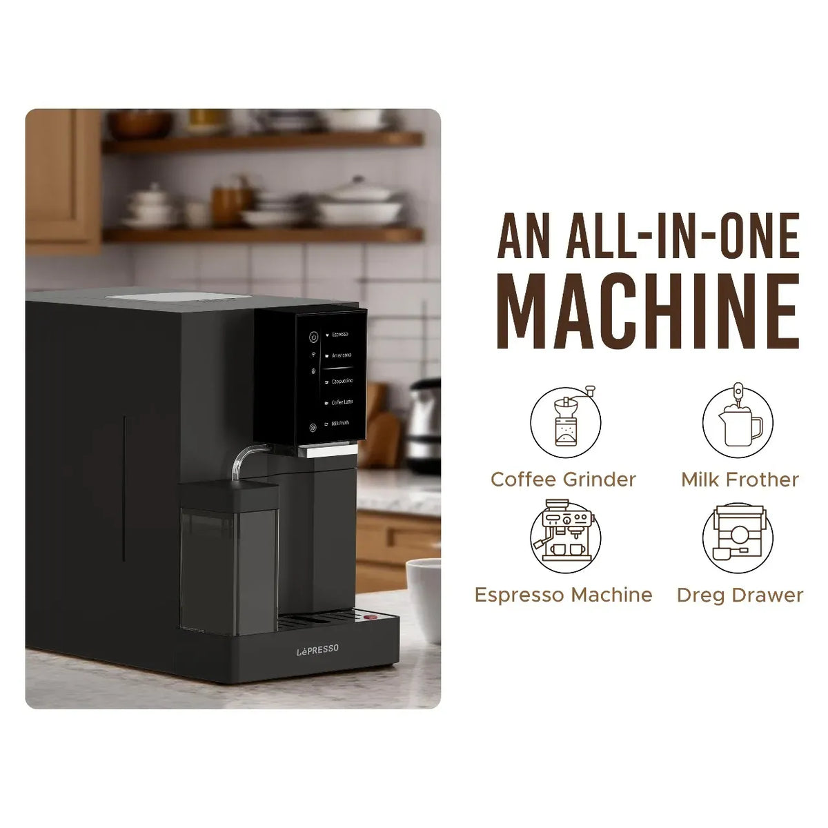 Lepresso Automatic Coffee Machine with Mobile App - Black – image 11