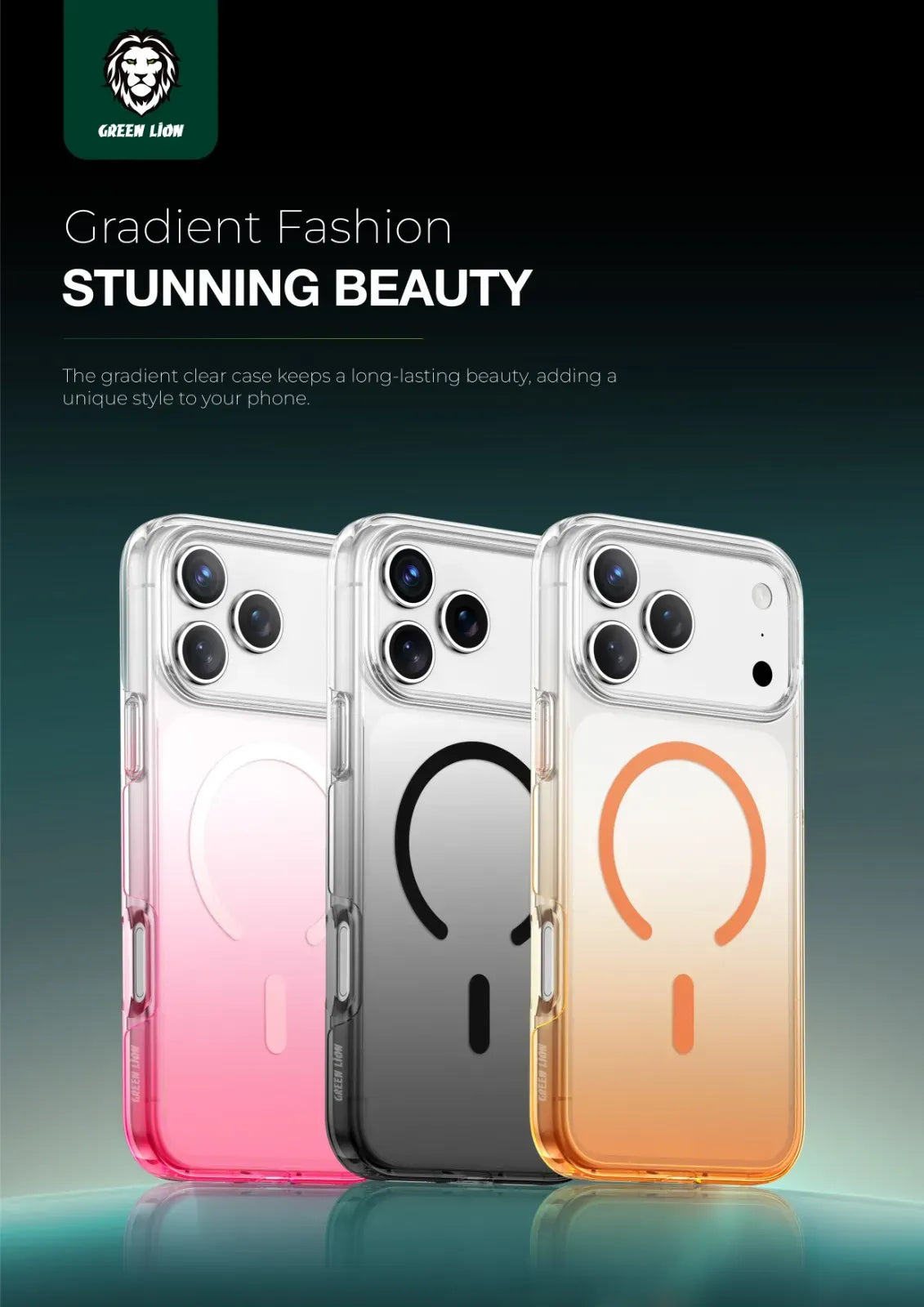 Green Lion Gradient MagSafe Case - PinkTitanium – image 2