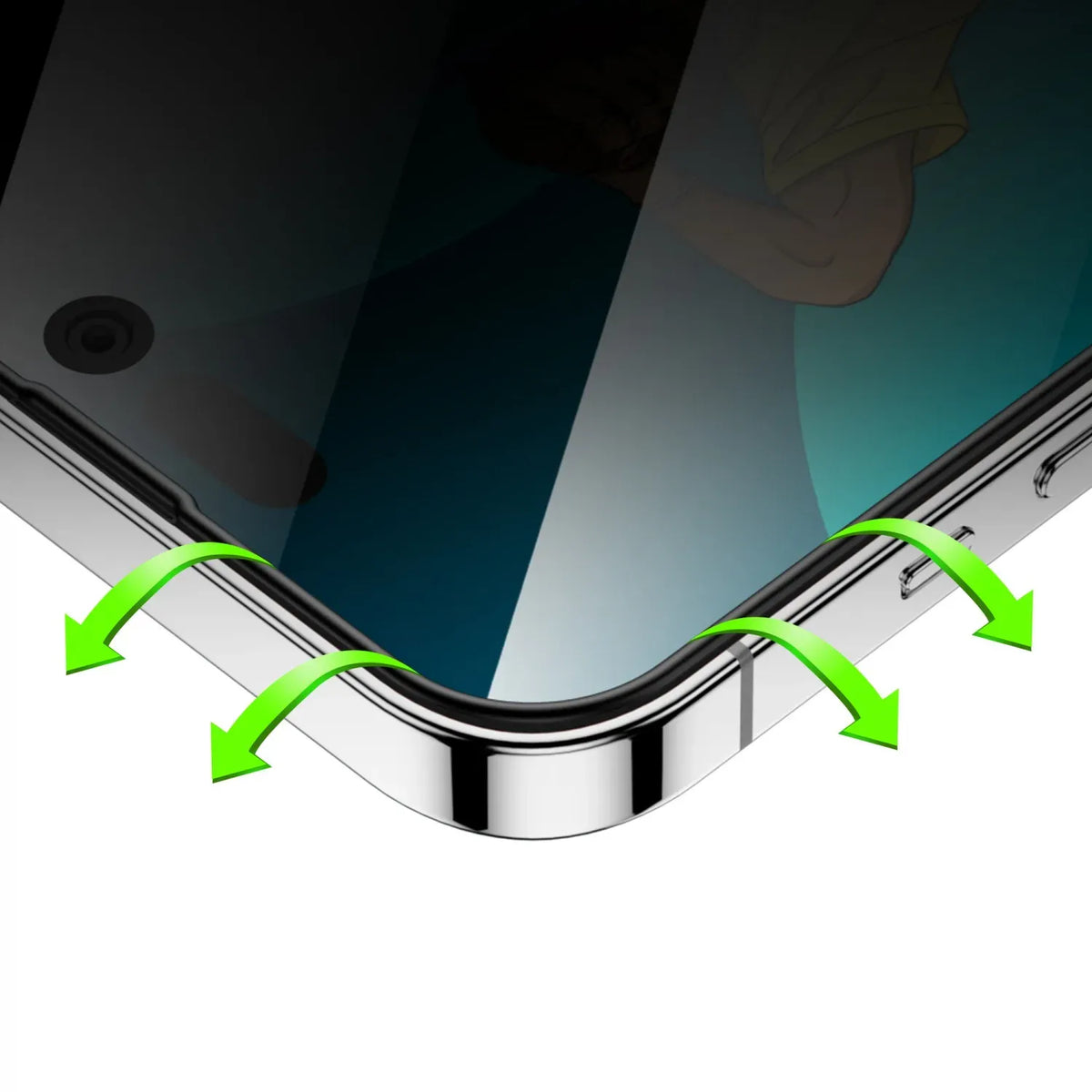 Green Lion 3 DSilicone Plus Screen Protector - Black Edge/Privacy – image 3
