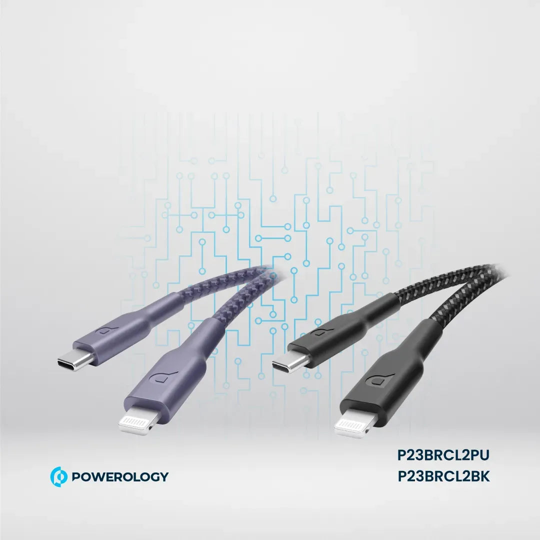 Powerology Braided USB-C To Lightning Data&Fast Charge Cable - Purple – image 9