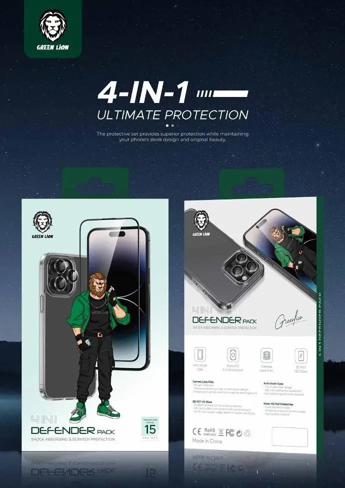 Green Lion 4 In 1 Defender Pack - Transparent – image 11
