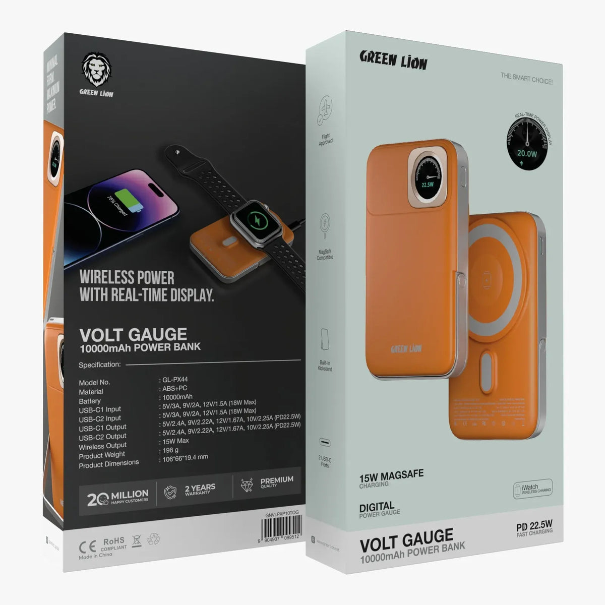Green Lion Volt Gauge 10000mAh Power Bank Orange – image 6