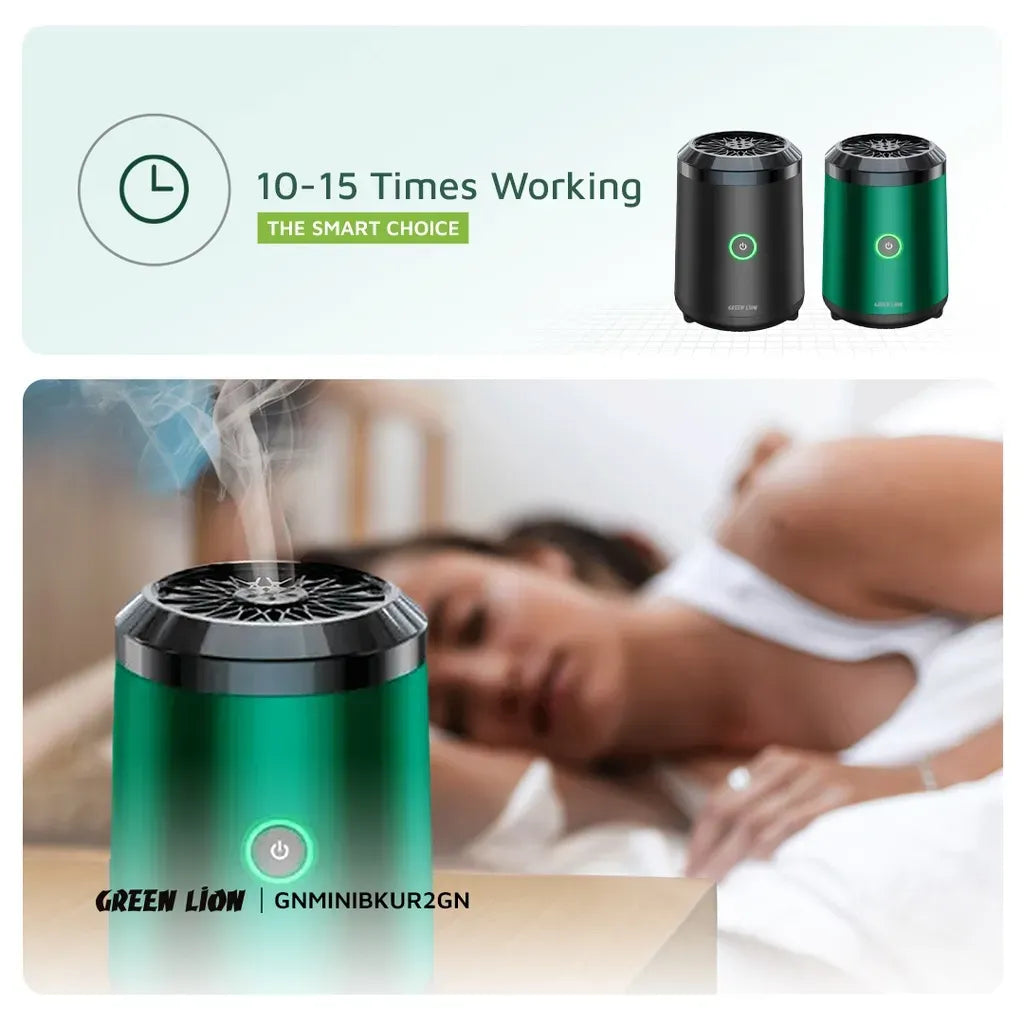 Green Lion Mini Bakhour 2 High Quality Incense Burner - Black