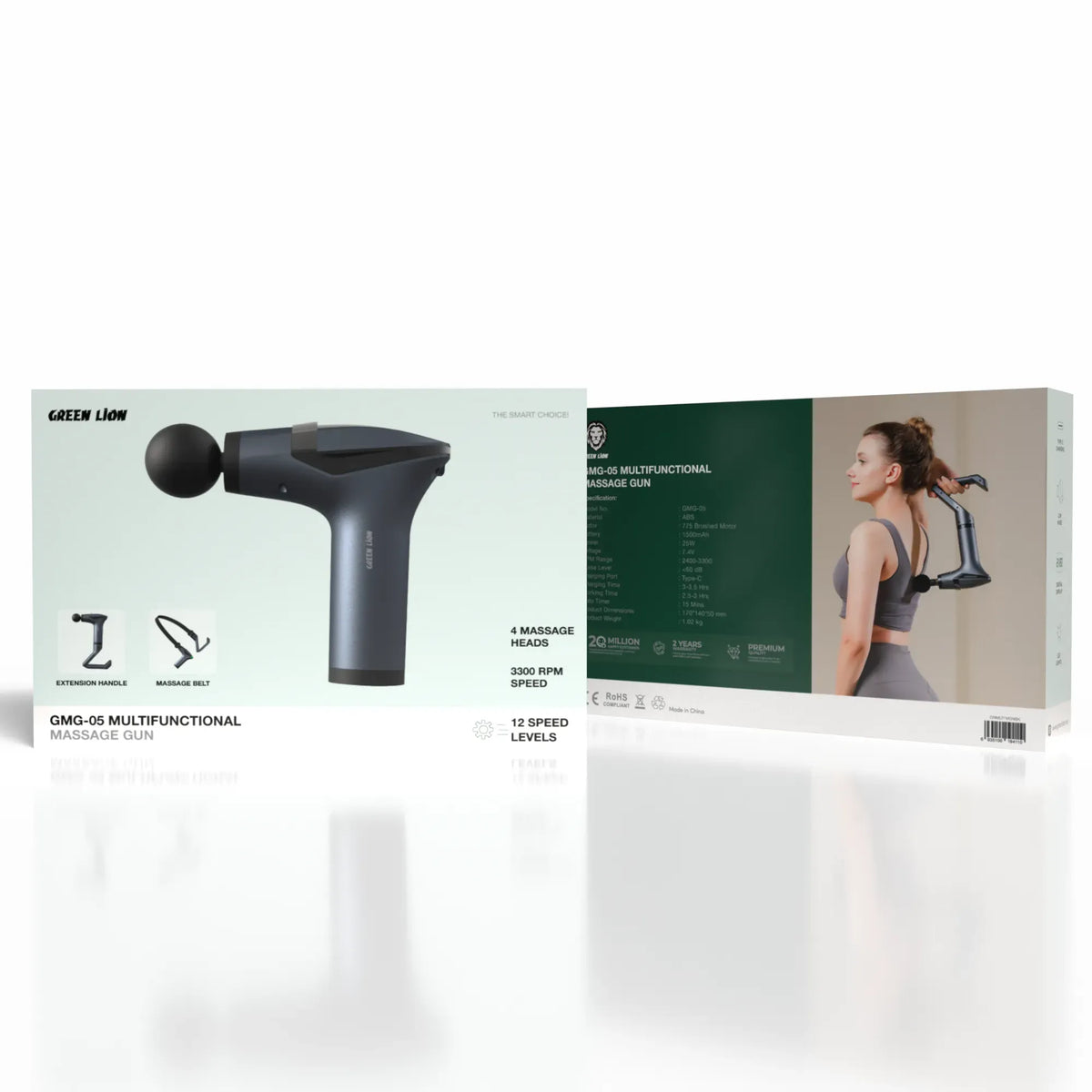 Green Lion Multifunctional Massage Gun GMG-05 - Black – image 11