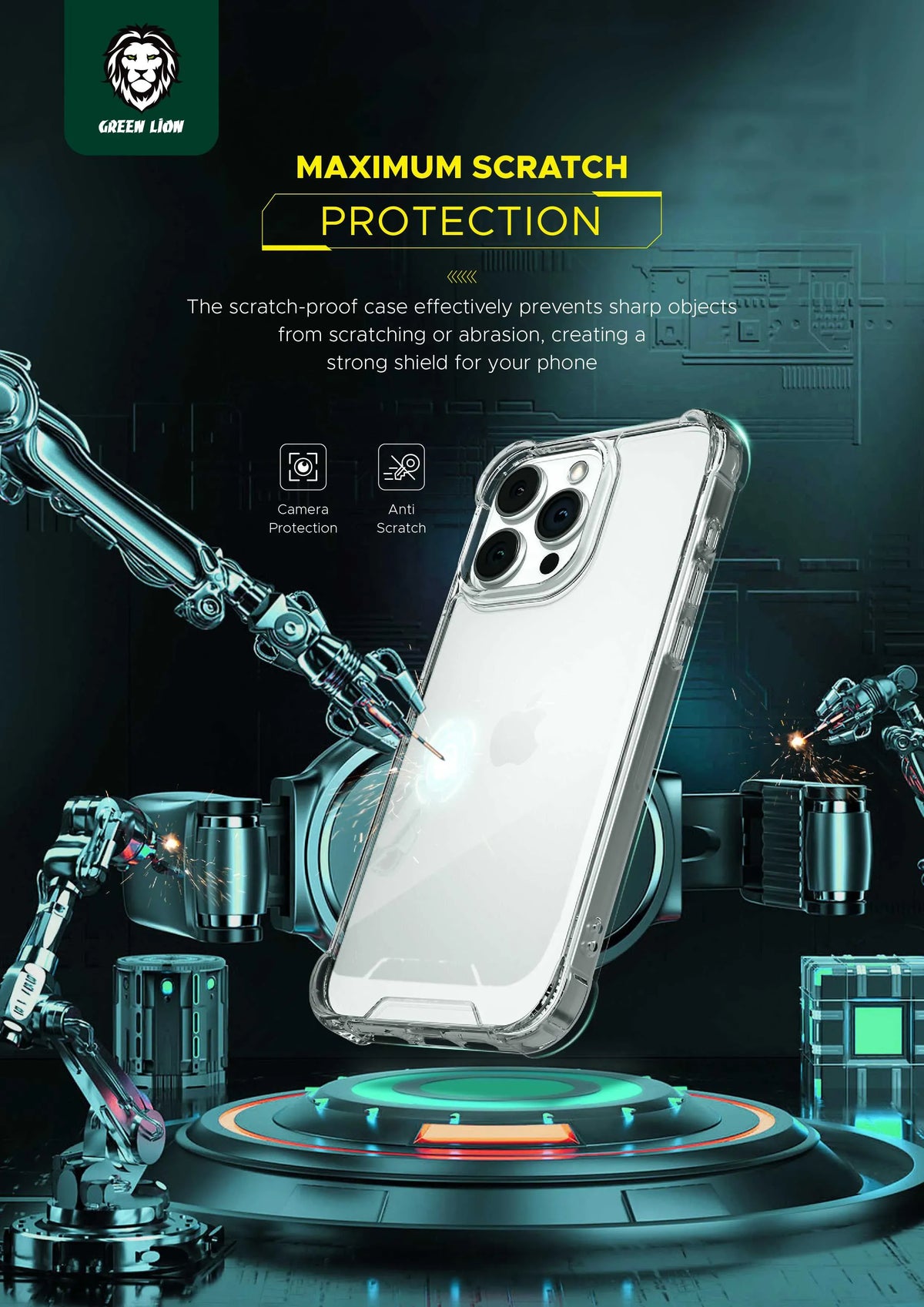 Green Lion Anti-Shock Case - Clear – image 4