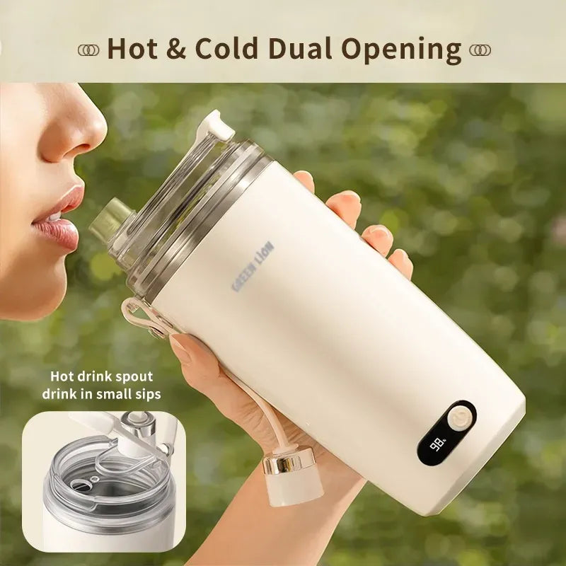 Green Lion Auto Stirring Mug 350ml Cream – image 3