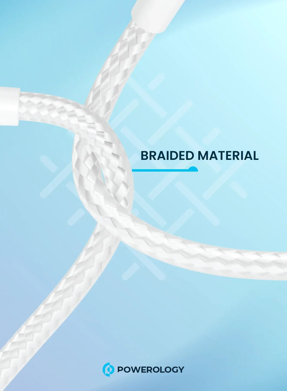 Powerology Braided USB-C Lightning Data&Fast Charge Cable 30 Cm/0.98 ft - White – image 9