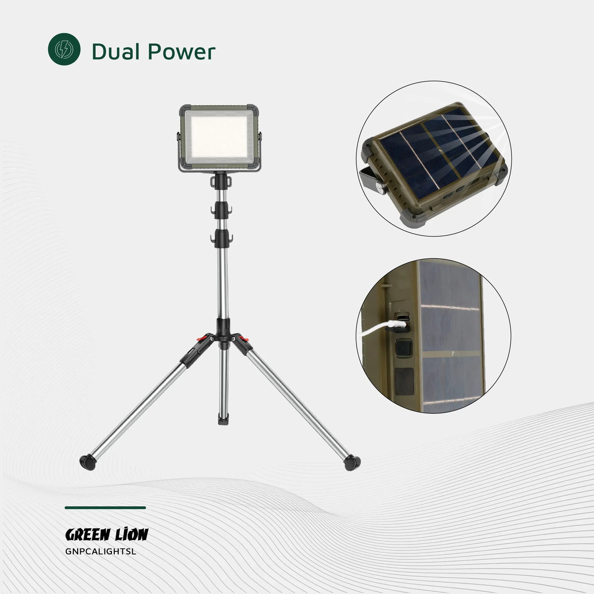 Green Lion Solar Camping Light 7200mAh Silver – image 7