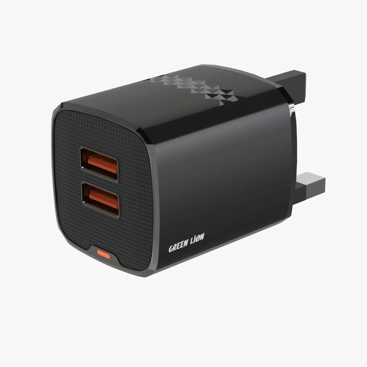 Green Lion Dual Port Wall Charger UKPlug 2 USB-A Port USB-Ato Micro 1 m Cable - Black – image 6