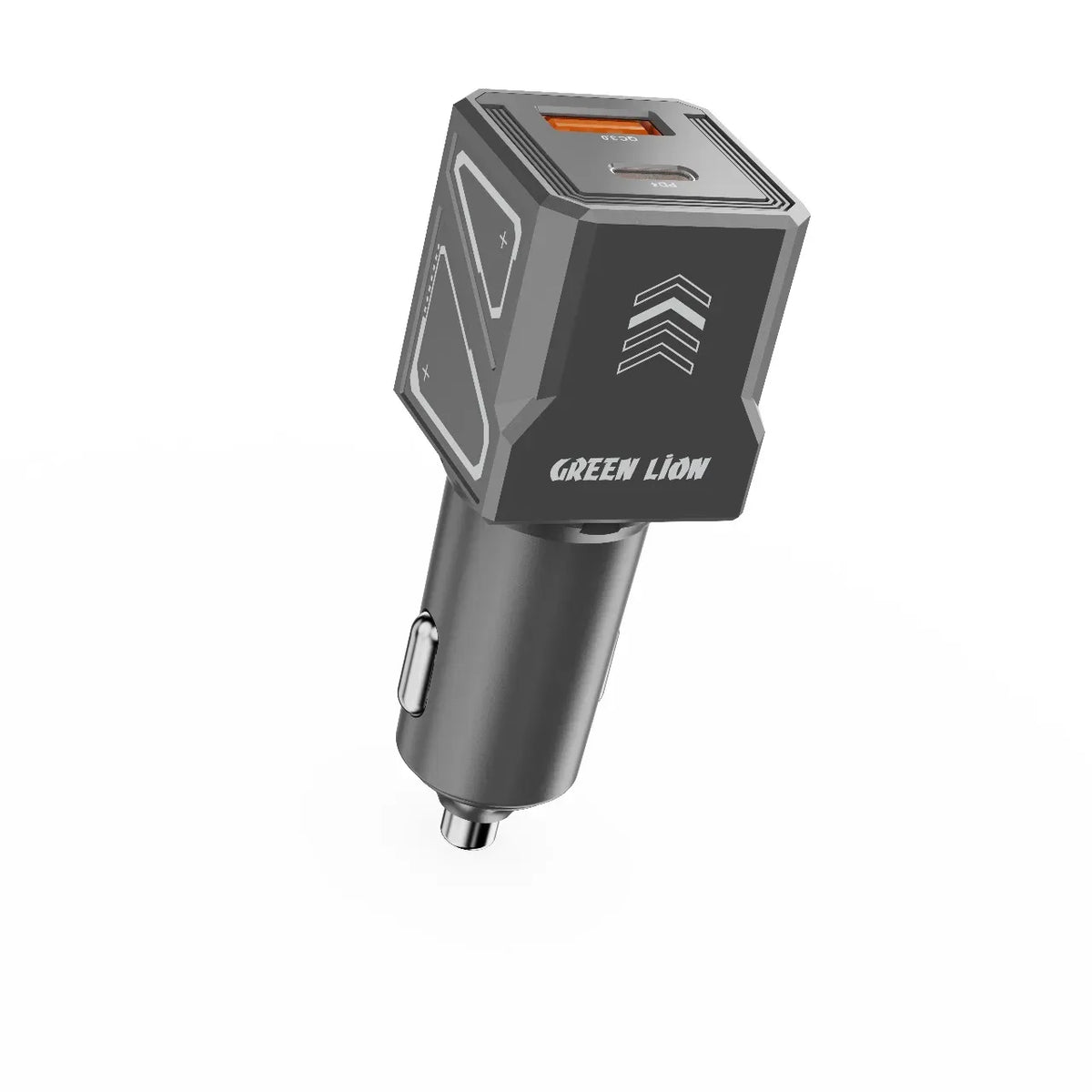 Green Lion Dual Volt Car Charger PD+QC 60 WCto L 1 m Cable - Gray – image 5
