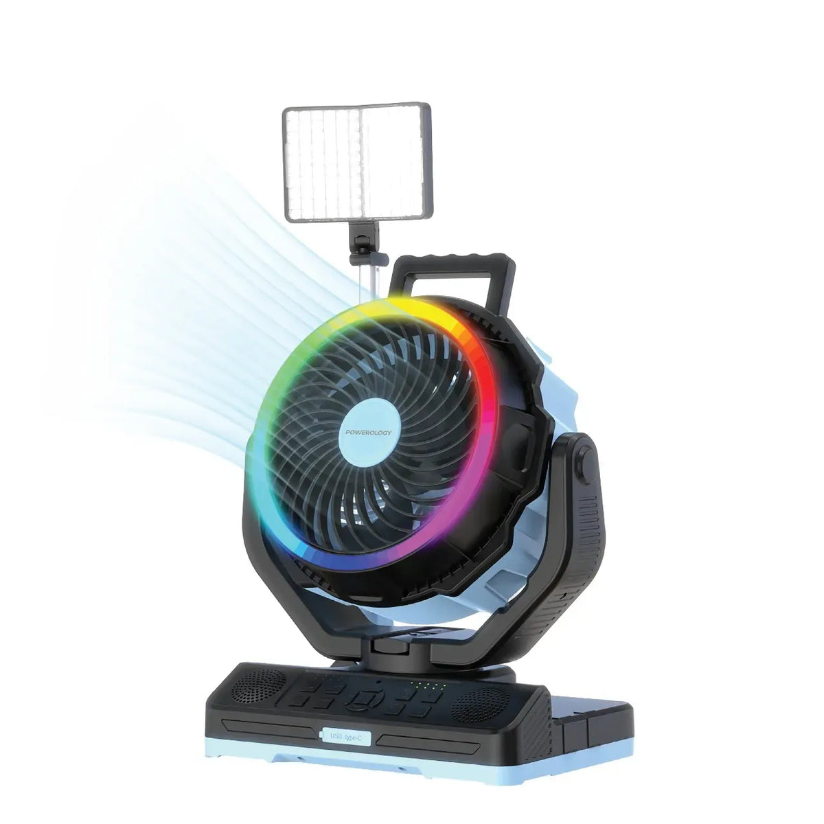 Powerology Ventopower Outdoor 40k Oscillating Fan Blue Black – image 3
