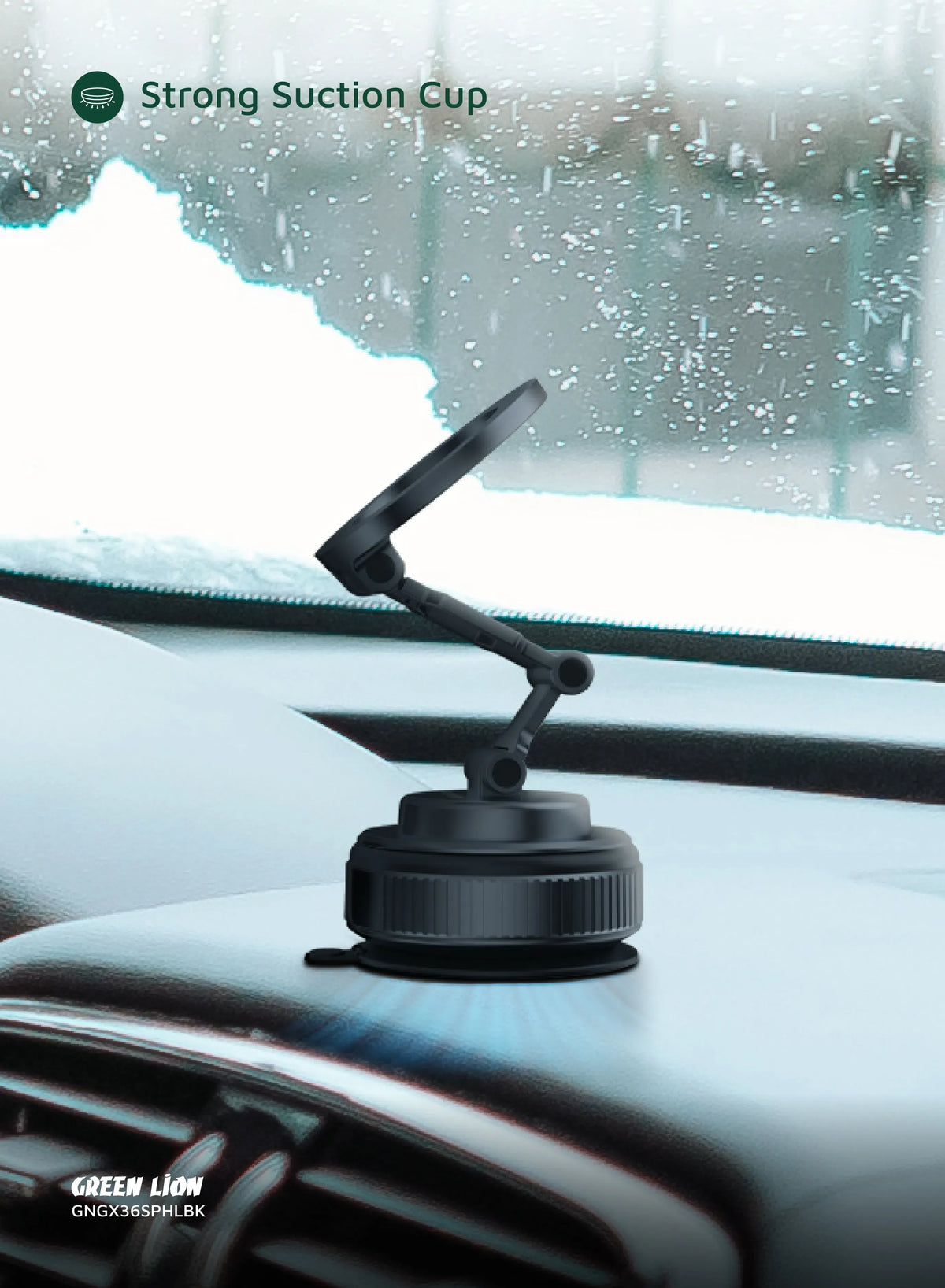 Green Lion Gx 36 Suction Phone Holder Gray – image 12