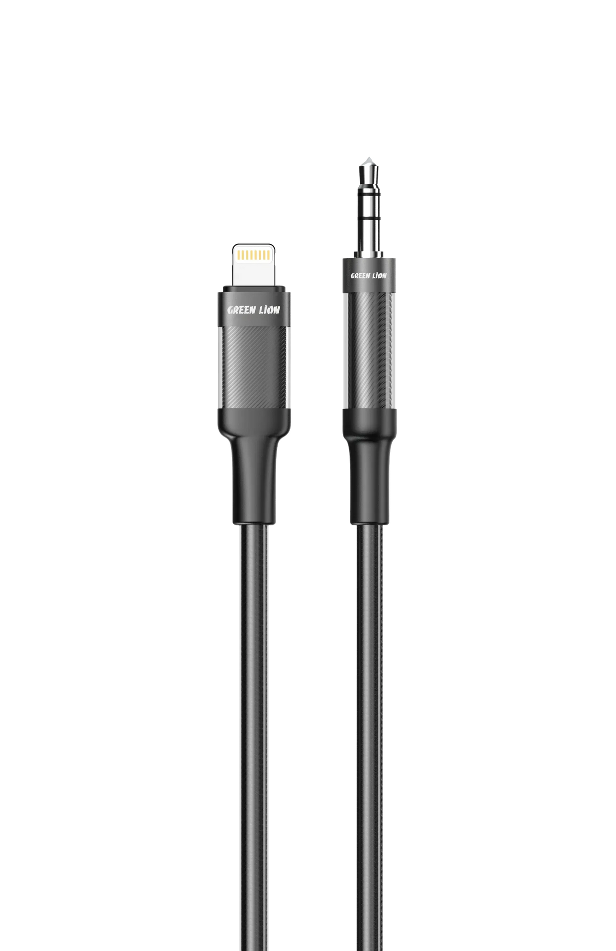 Green Lion Lightning to Aux Braided Cable 1m Black – image 5