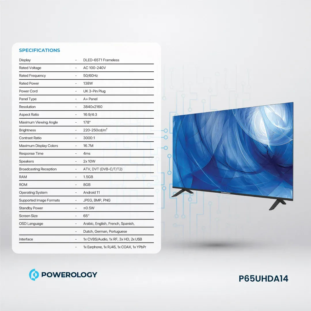 Powerology Android Smart TV 65 Black – image 19