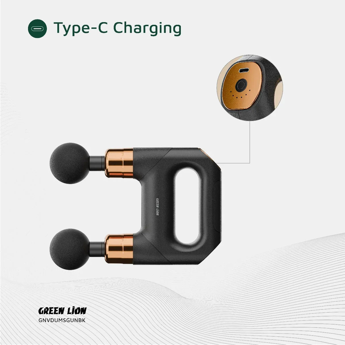 Green Lion Vibe Pro Dual Head Massage Gun - Black – image 13