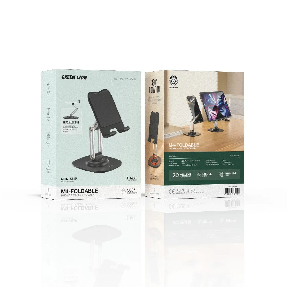 Green Lion M4 Foldable Phone Tablet Holder Black – image 4