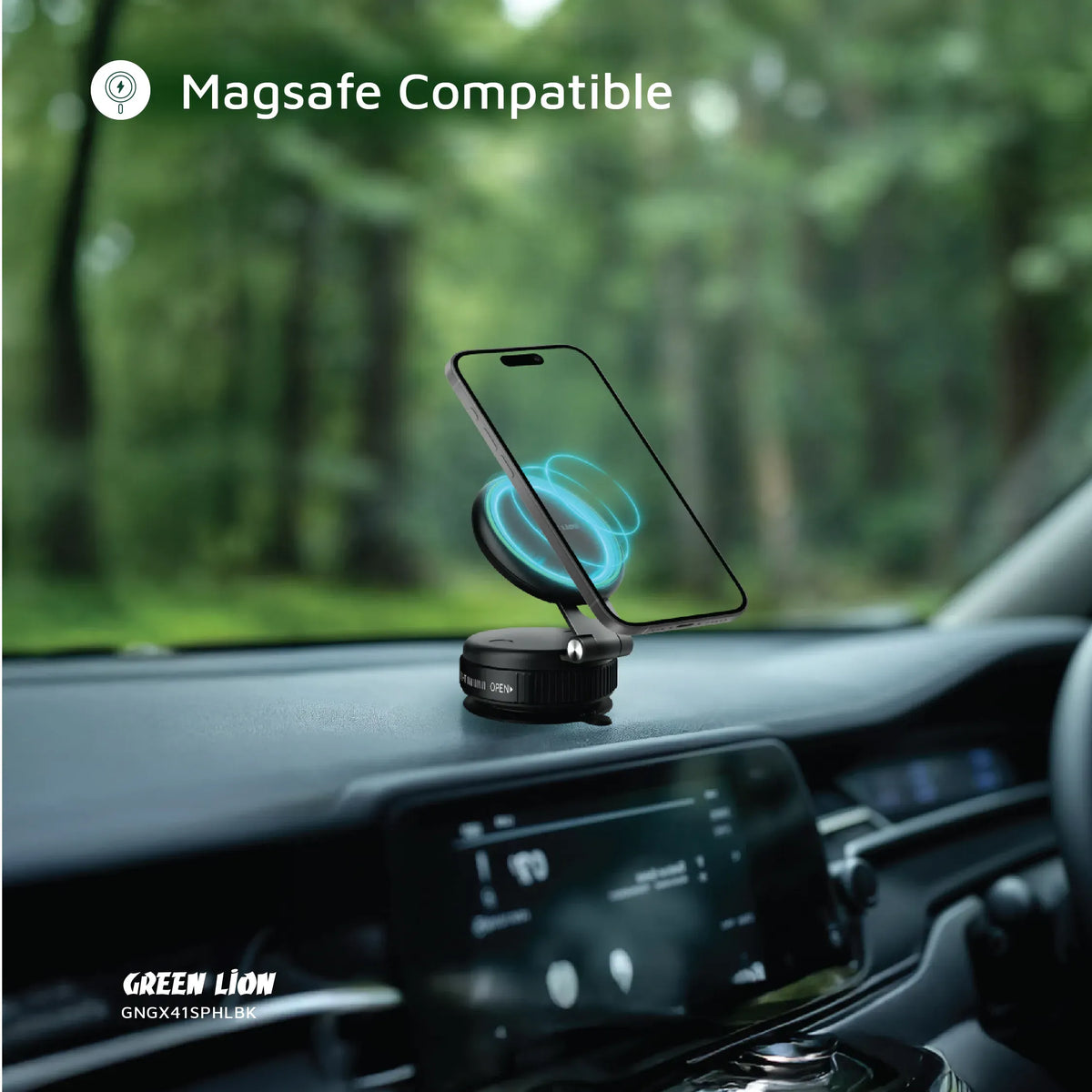 Green Lion Gx 41 MagSafe Suction Phone Holder Black – image 10