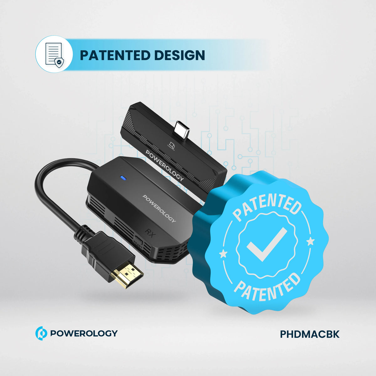 Powerology Wireless Hdmi Type C Adapter Audio Video Black – image 5