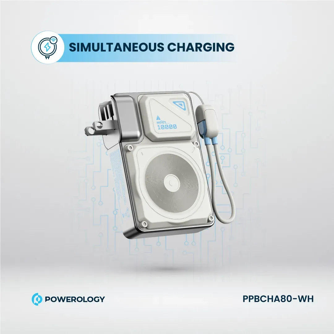 Powerology 10000 m Ah Wall Charger MagSafe Power Bank - white – image 2