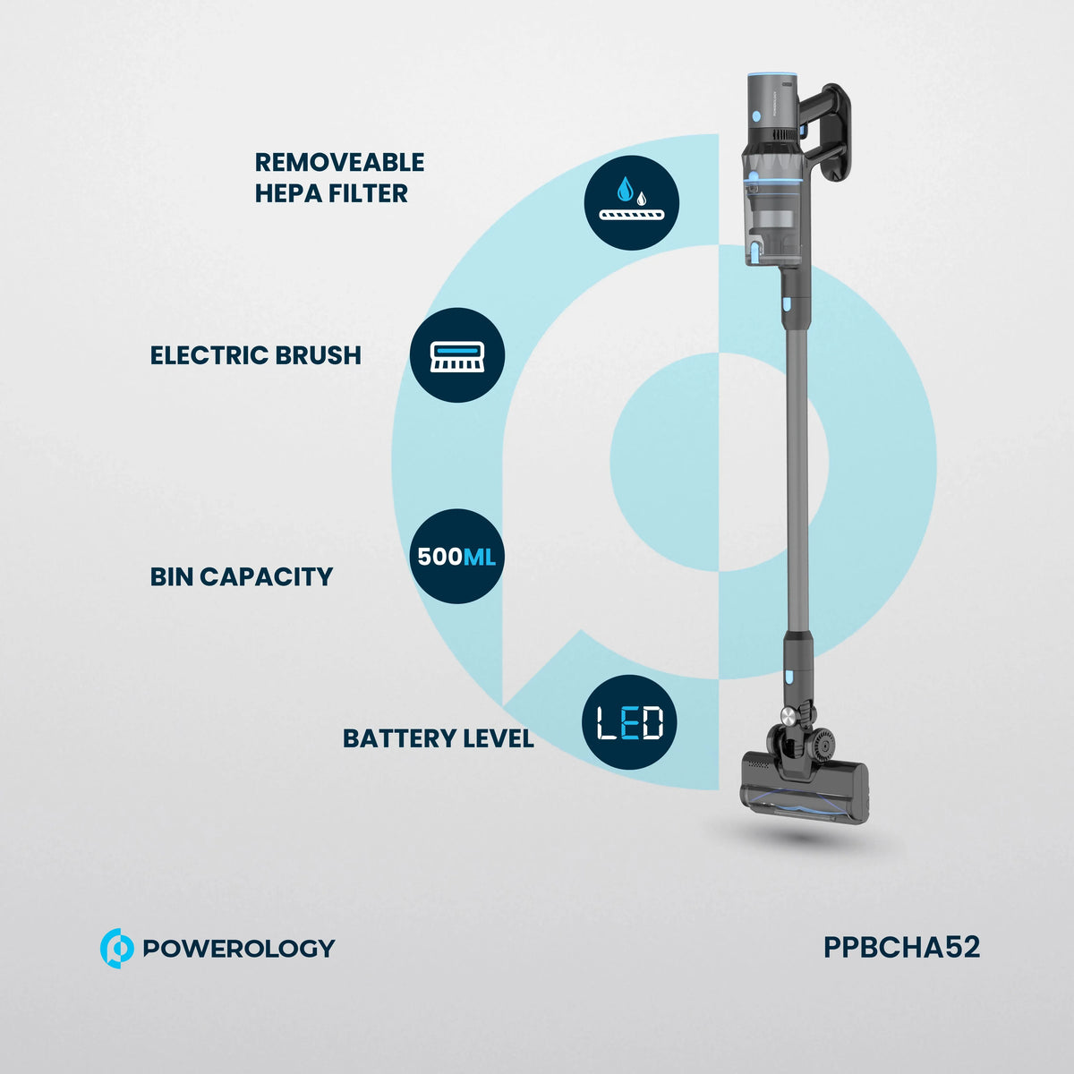 Powerology Cordless Stick Vacuum Black – image 7