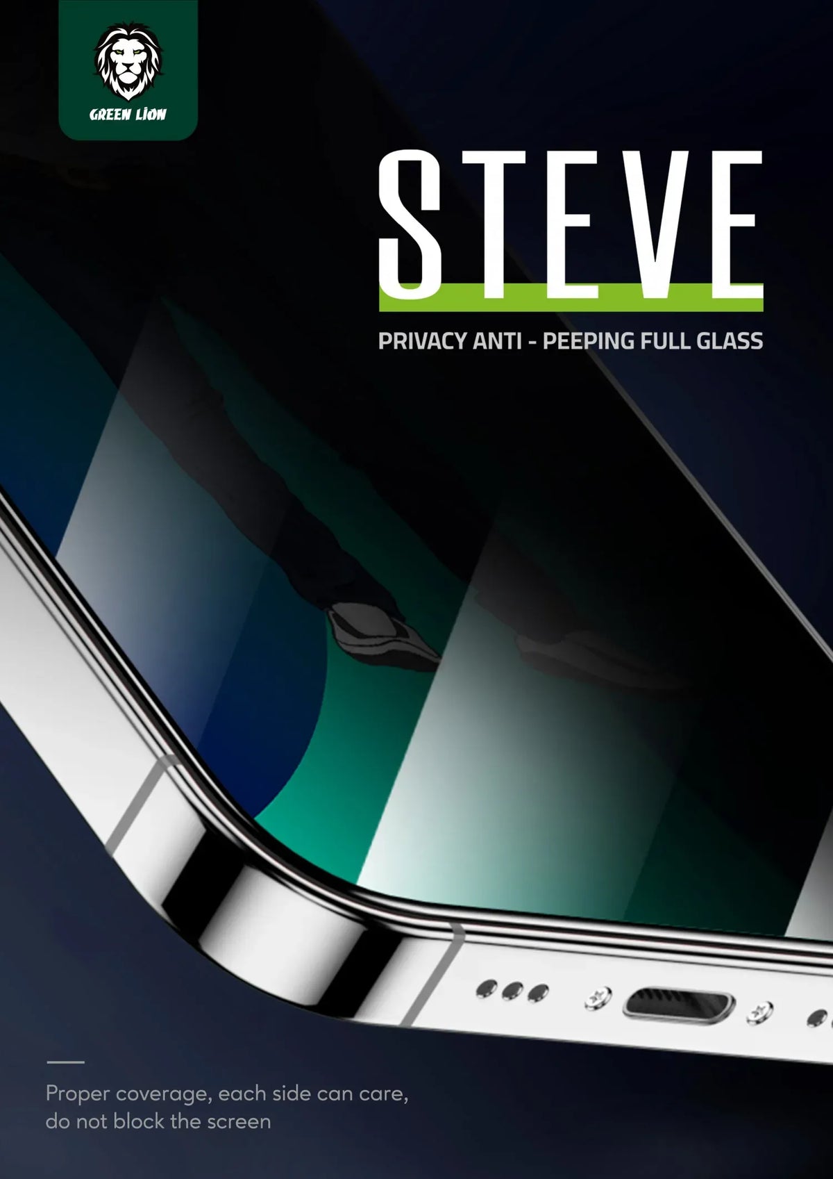 Green Lion 3d Scratch Free Round Edge Glass Screen Protector for Iphone 14 Pro – image 3