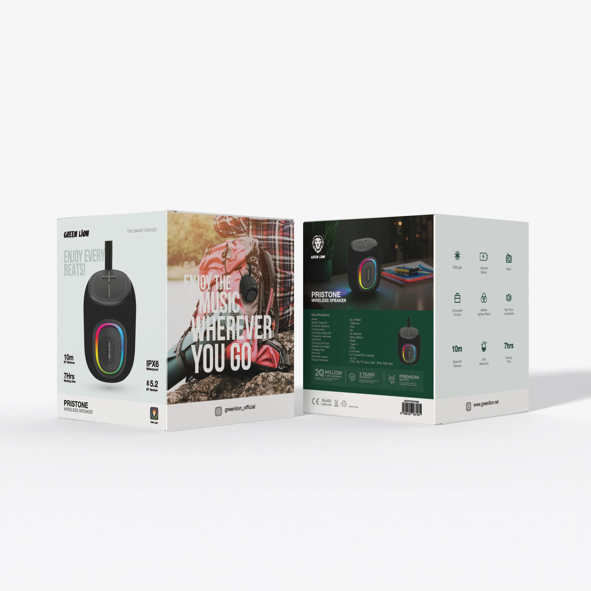 Green Lion Pristone Wireless Speaker - Black