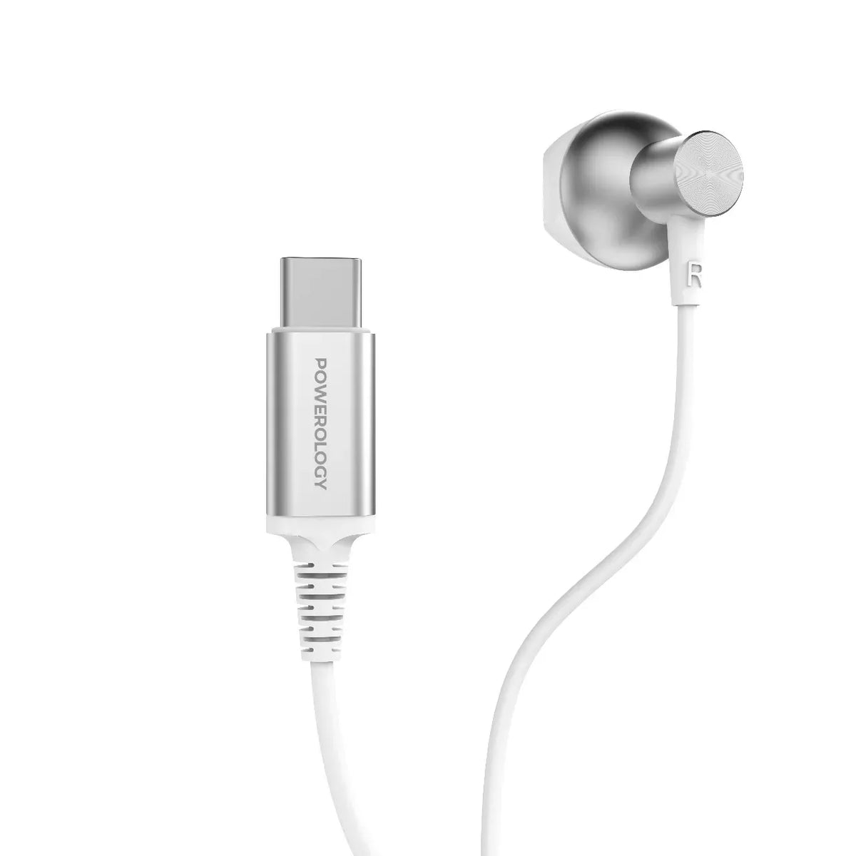 Powerology Type C Mono Earphone White – image 2