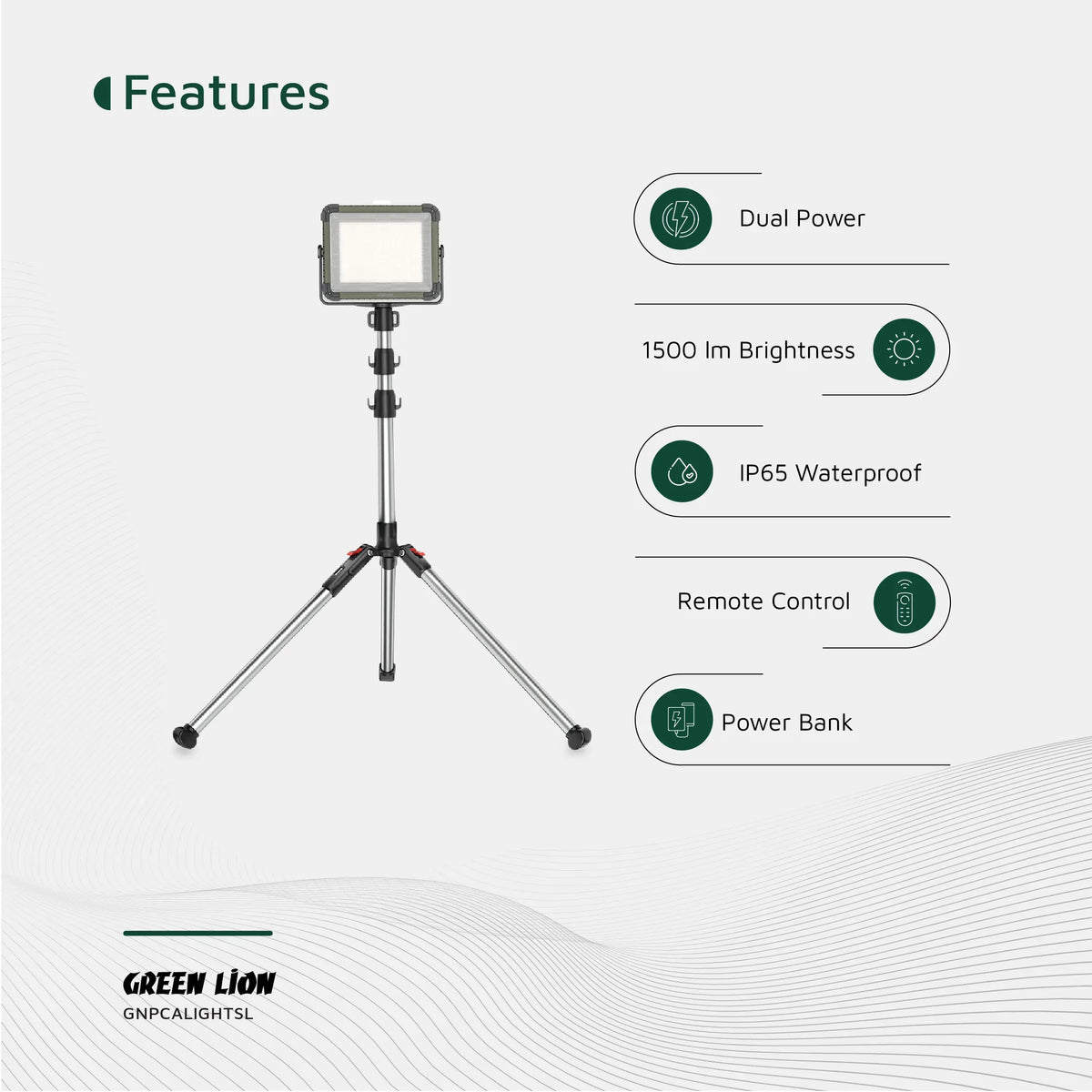 Green Lion Solar Camping Light 7200mAh Silver – image 6
