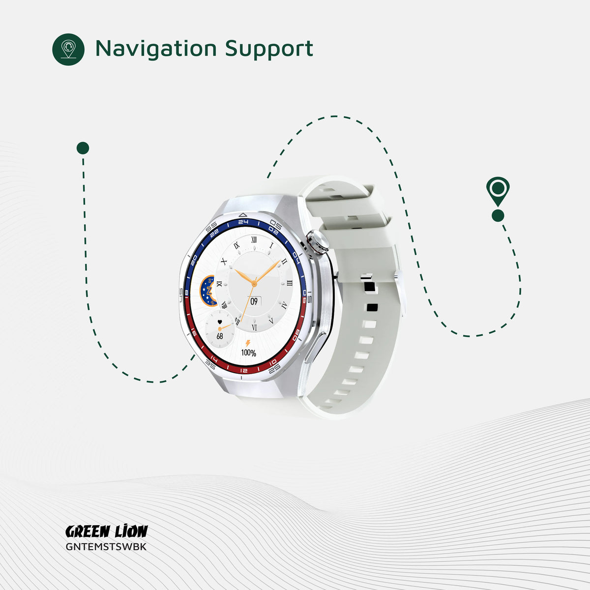 Green Lion Tech Master Smart Watch - Silver – image 3