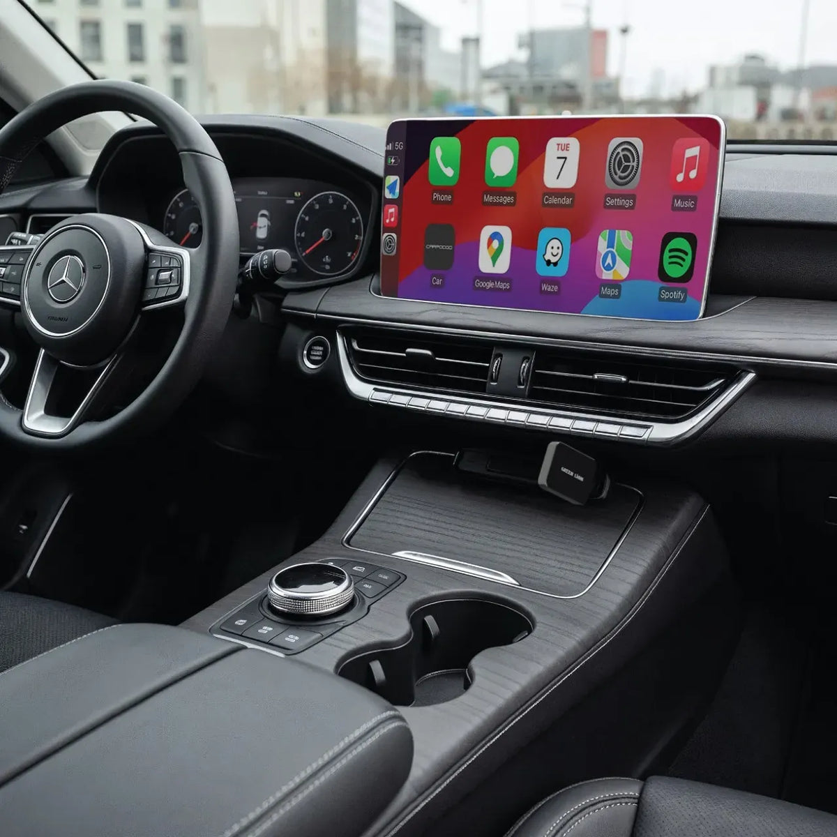 Green Lion Mini Wireless Adapter Carplay Android Auto Black – image 5
