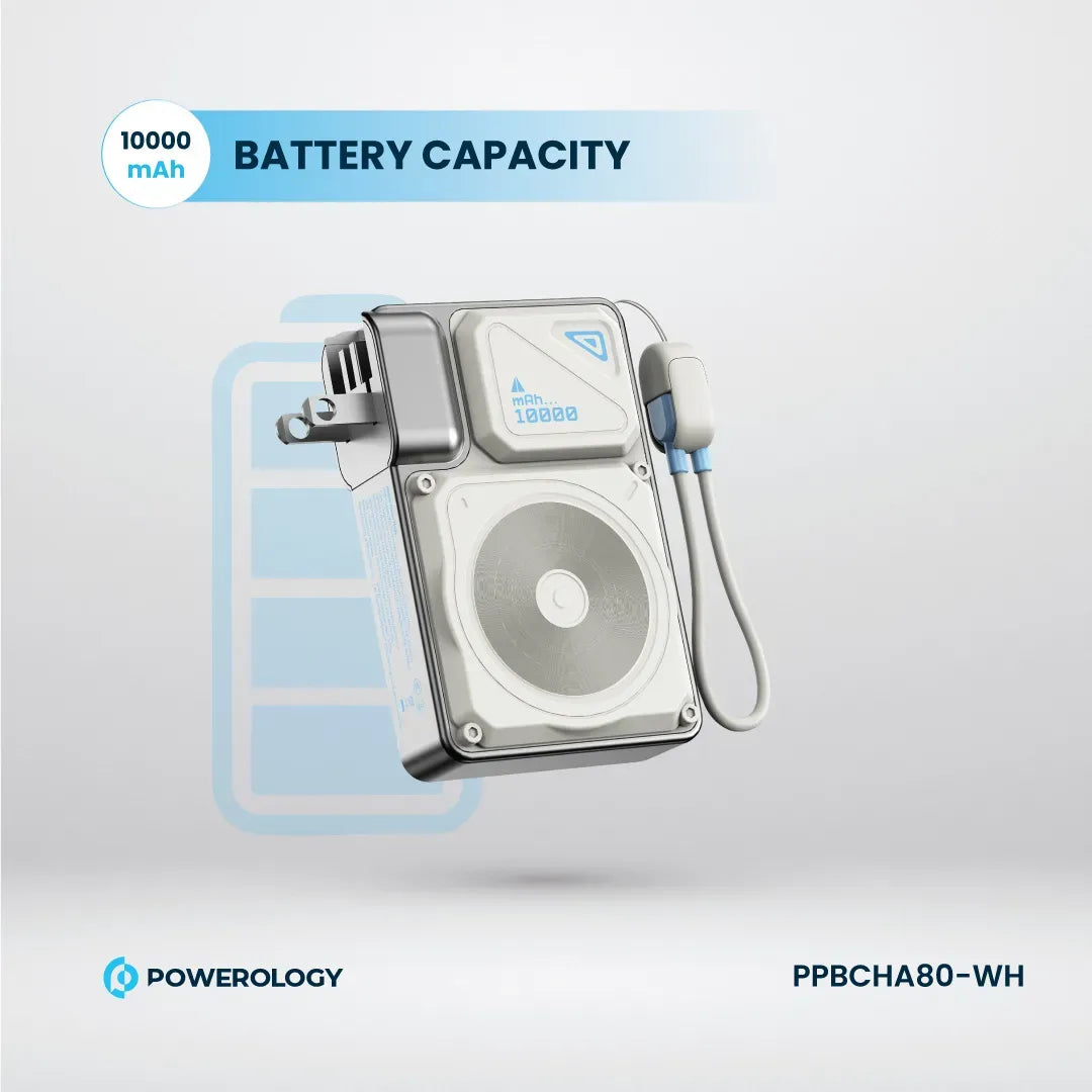 Powerology 10000 m Ah Wall Charger MagSafe Power Bank - white – image 12