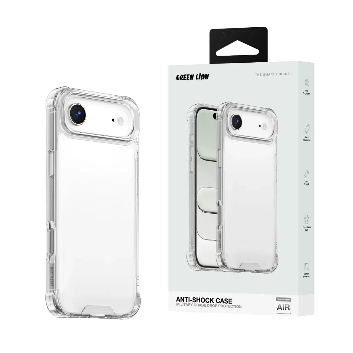 Green Lion Anti-Shock Case - Clear