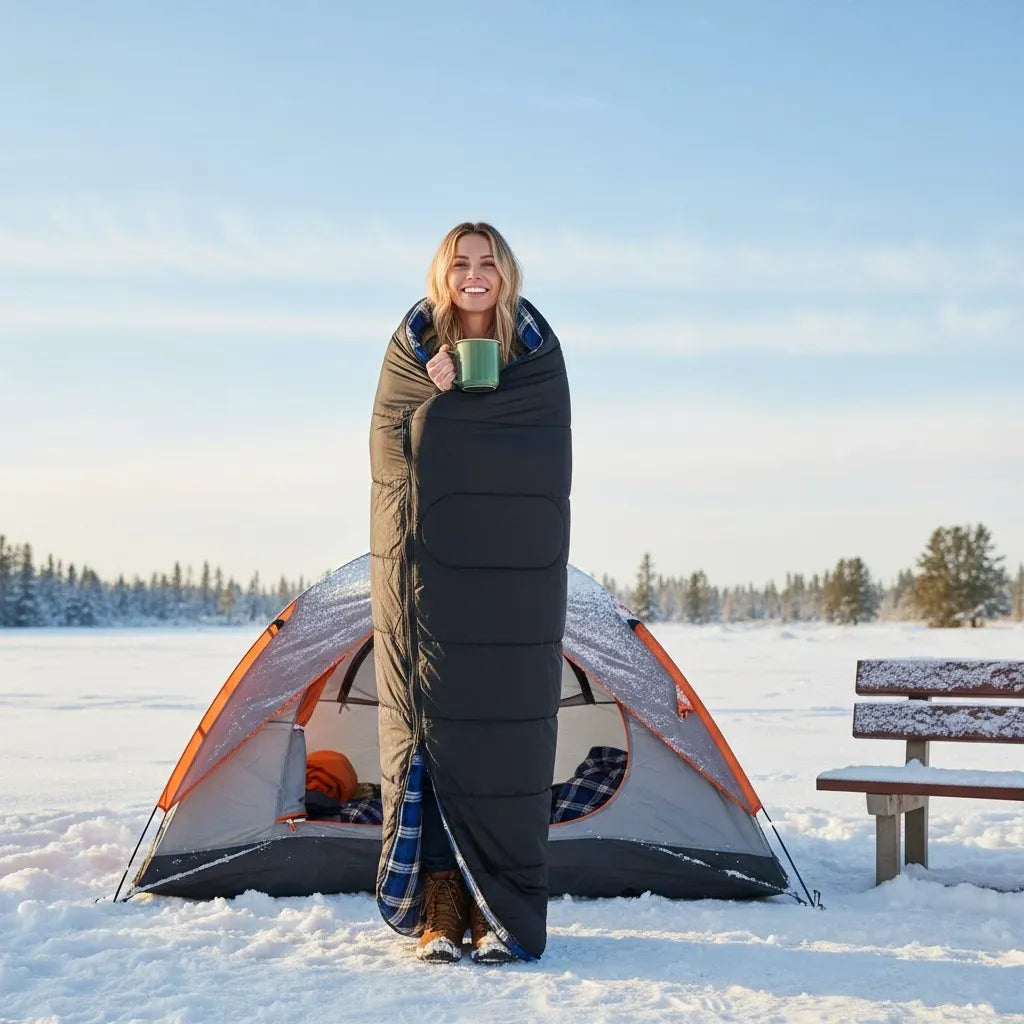Green Lion Sleep Mate Camping Sleeping Bag Black – image 2