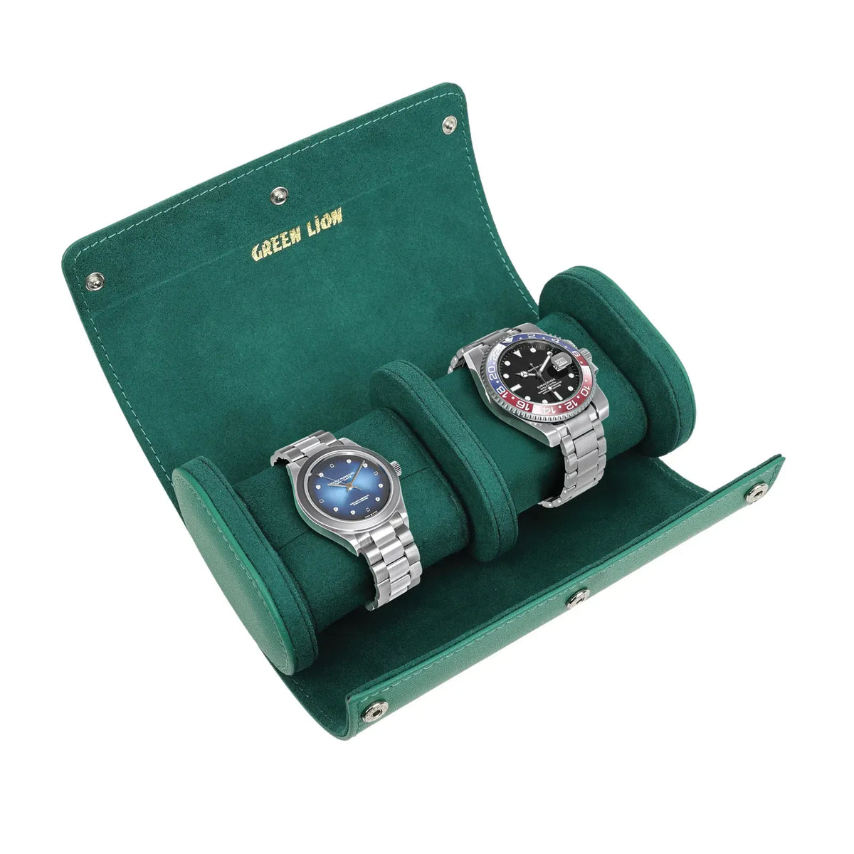Green Lion Duo Watch Roll Case Rolex Green – image 2