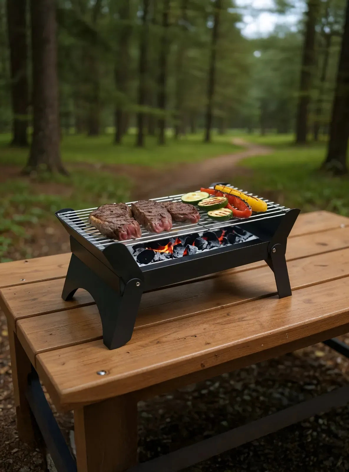 Green Lion Qudra Foldable Bbq Grill Black – image 3