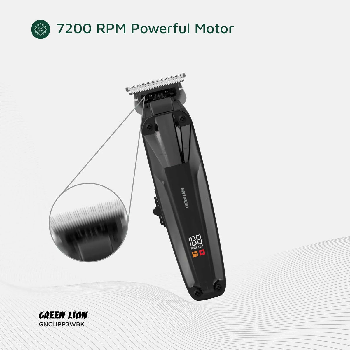 Green Lion Clip Master Professional Hair Clipper Black – image 11