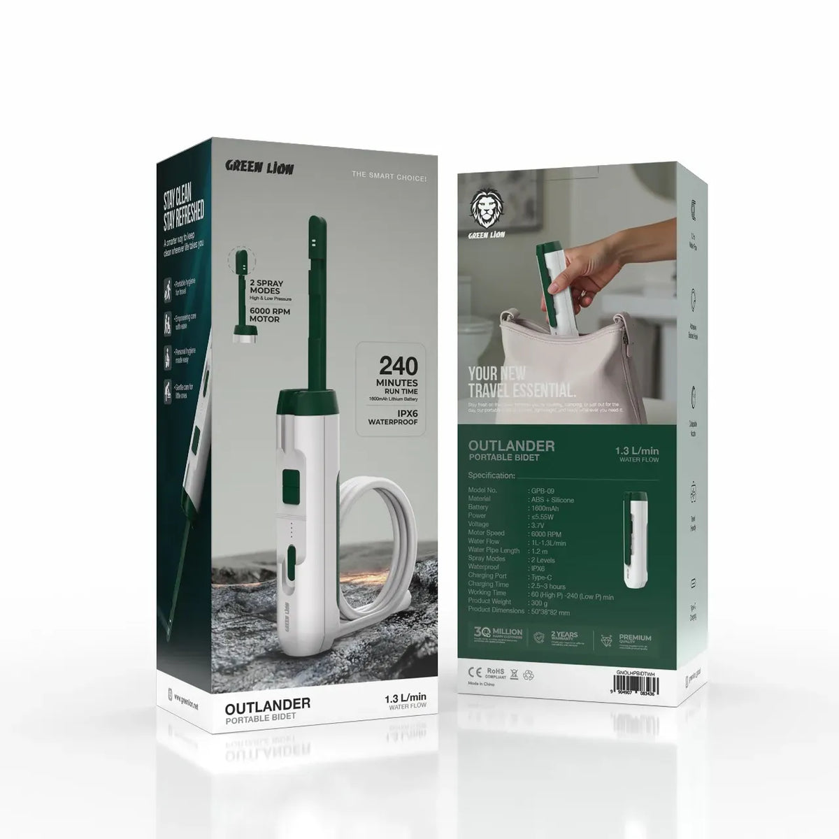 Green Lion Outlander Portable Bidet White – image 2