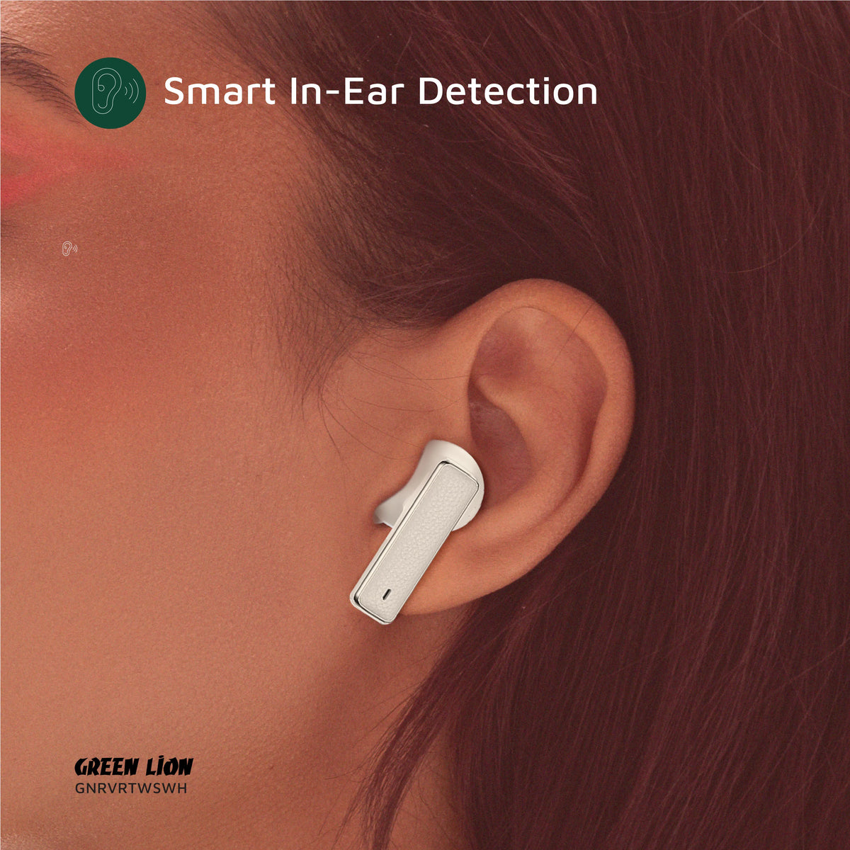 Green Lion River True Wireless Earbuds - White – image 9