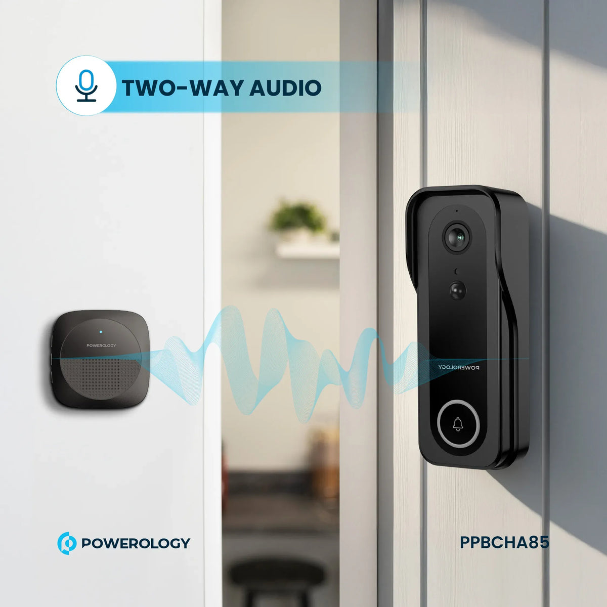 Powerology Smart Doorbell Camera Black – image 11