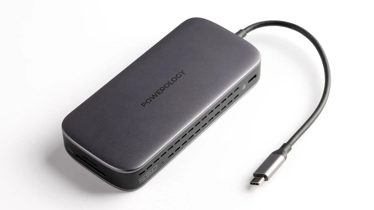 Powerology 512gb USB C Hub Ssd Drive All in One Connectivity Storage PD 100w Gray – image 7