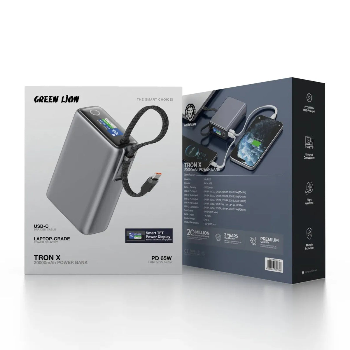 Green Lion Tron XPower Bank 20000 m Ah PD 65 W - Gray – image 4
