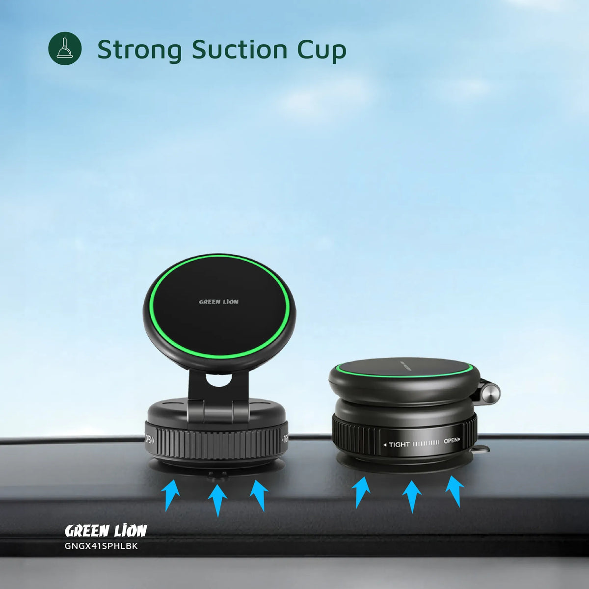 Green Lion Gx 41 MagSafe Suction Phone Holder Black – image 8