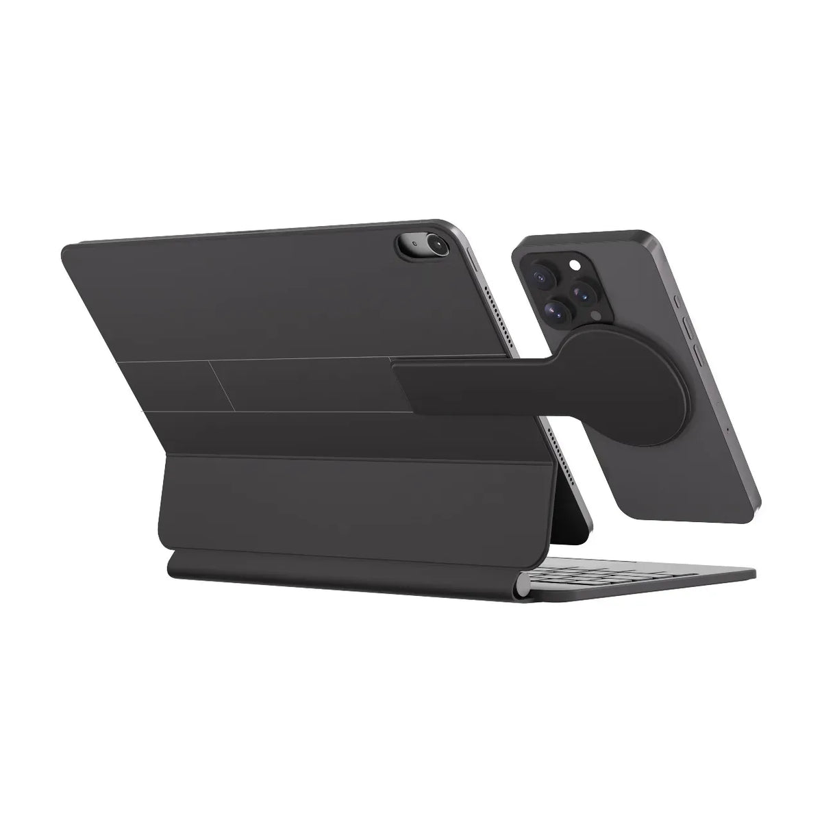 Powerology Dynaboard Wireless Keyboard Case with MagSafe Phone Holder for Ipad 10th Gen Black – image 6