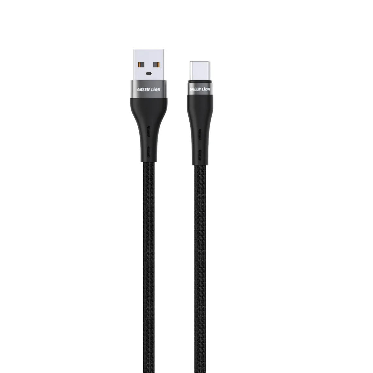 Green Lion USB A to USB C Braided Cable Black – image 2