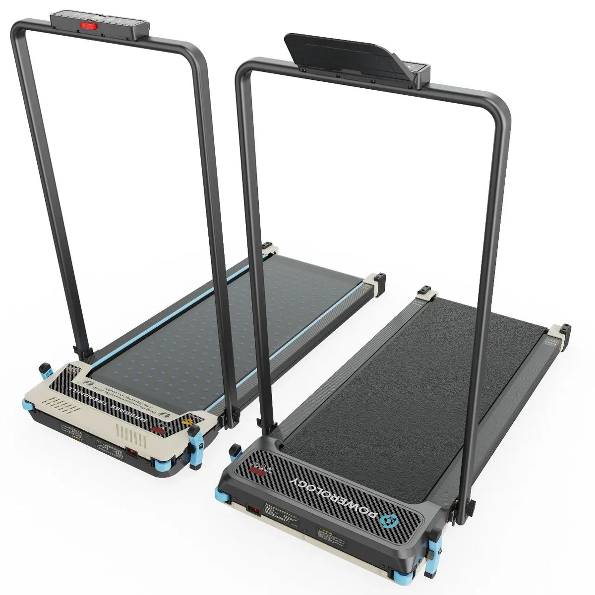 Powerology 2 in 1 Foldable Treadmill with Massage Pad Black – image 3