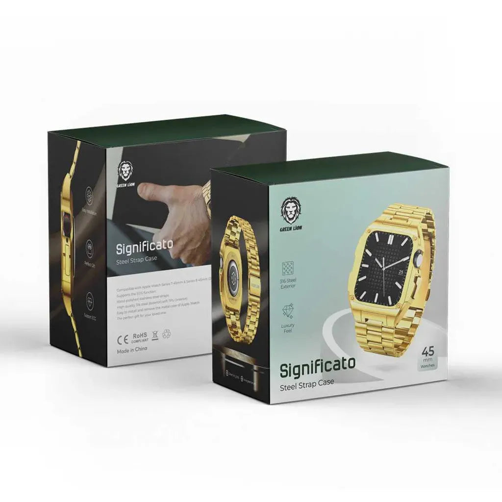 Green Lion Significato Steel Strap Case - Gold – image 4