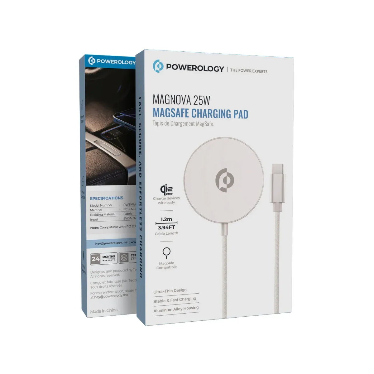 Powerology Magnova 25w MagSafe Charging Pad Black – image 4