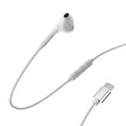 Powerology Type-CConnector Mono Earphone (1.2 m/4 ft) - White